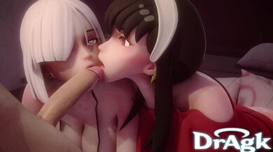 Yor and Fiona's Drag Kissing Session