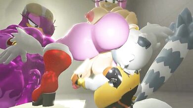 Sexy Tangle, Wave and Amy in a Frenzy of Hentai Porn!