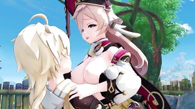 TeshiiLatte's Yanfei Cowgirl Rides Hard and Gives Good Head