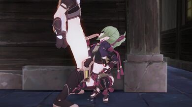 Side-cam Genshin Shinobu Service - Kuki Scene 2 [4K] [Koibito]