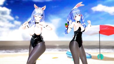 Heart-Pounding Dance with Pekora and Her Mother, Usada!
