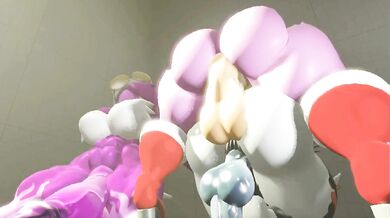 Four beautiful women take turns pleasuring each other with toys and fingers until they reach a climactic finish.