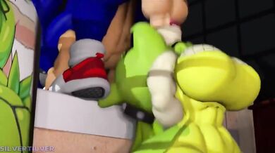 Sonic's Face-Pounding Gangbang Orgy