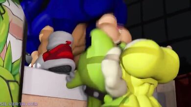 Sonic's Face-Pounding Gangbang Orgy