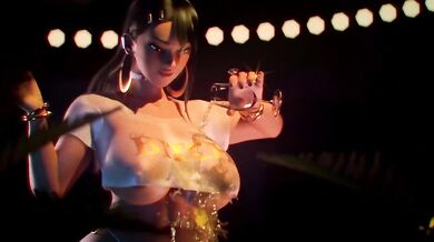 The hot and sexy Anya is all tied up with ropes, her breasts are exposed as she moans in agony while Scragboy uses his wine bottles to tor*ture her.