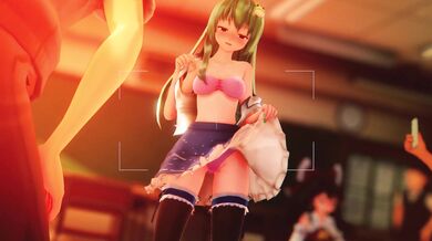 Sanae and Reimu School Photoshoot - Sex Dance Remake Porn Creation Committee Gameplay