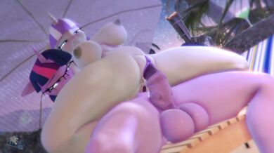 Unicorn Filly Gets Bred by Big Dick Stallion in Hot MLP Threesome Action!