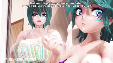 Shooting my load in the shower with Nyakumi Neko's Futafied body.