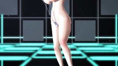 Slutty Rei Ayanami Busts a Nut with Her Sexy Dance Moves!