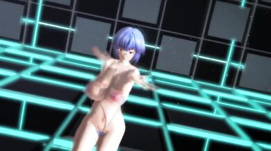 Slutty Rei Ayanami Busts a Nut with Her Sexy Dance Moves!