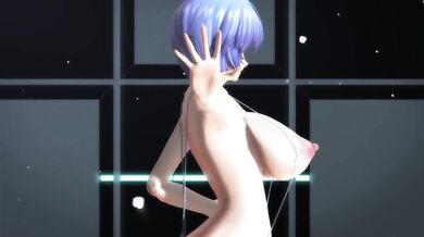 Slutty Rei Ayanami Busts a Nut with Her Sexy Dance Moves!