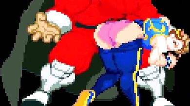 Street Fighter's Chun Li Bound and Spanked by Evil Mastermind M.Bison