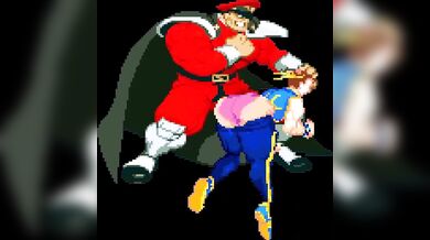 Street Fighter's Chun Li Bound and Spanked by Evil Mastermind M.Bison