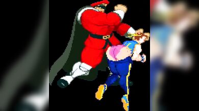 Street Fighter's Chun Li Bound and Spanked by Evil Mastermind M.Bison
