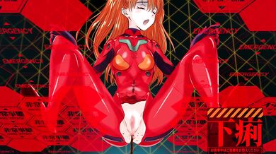 Asuka takes a massive dump in her EVA mech while on mission