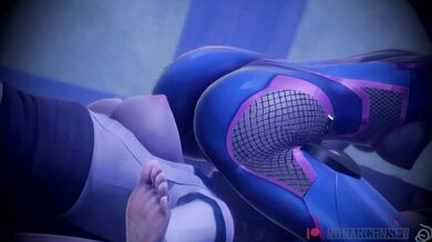D.Va's Double Penetration with Kiriko
