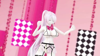 Megurine Luka's Dirty Dancing Hentai Show with a Sexy Rabbit and Red Eyes in 3D