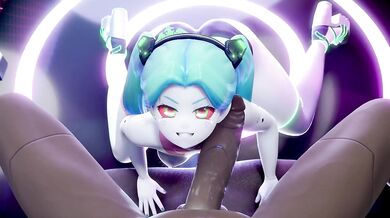 Rebecca's Steamy Quickie Animation with Tanned Skin