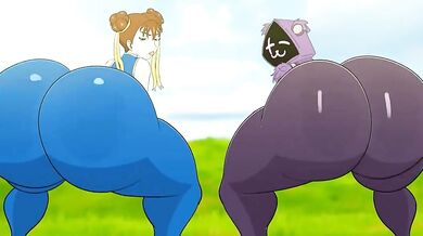 Ass-Tron: Chun Li and Raven - Team Leader's Fierce Threesome