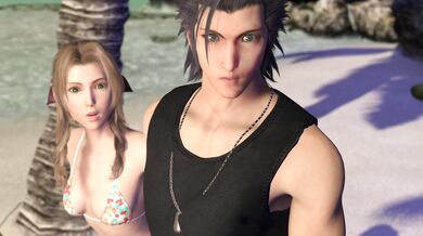 Zack gets a DP from Aerith and Tifa