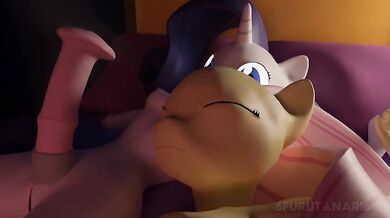 Rare Futanari Rarity and Fluttershy Dick Sniffing