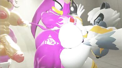 Watch Amy, Wave and Tangle play with their vibrators in this hot lesbian threesome!