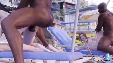 Tifa's and Aerith's Sweltering Spanish Sojourn with a Black Man [A Misthios Tale]