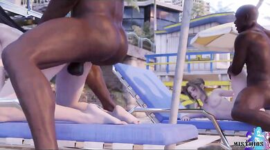 Tifa's and Aerith's Sweltering Spanish Sojourn with a Black Man [A Misthios Tale]