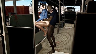 Seductive Medusa Tempts the Police Force into Public Sex with Four Cops