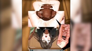 Biting Desires of the Oribi and Mutsumi with Giant Cockroach on the Table.