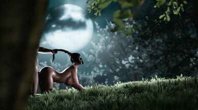 Sexy Shadow Play: White Girl Nude on Axen's Animated Action!