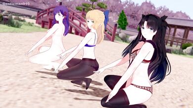 Fate Stay Night Girl Trio Mk 1 WIP - A Threesome Adventure with Saber, Rin, and Sakura!