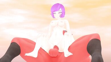 Fucking Courtney's Tight Pussy with a Big Black Dildo while Watching Her Play with Her Pokemon, Blaziken!