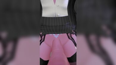 Huge dick-wielding futanari instructor strikes again in vertical position!