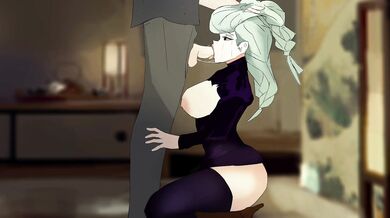 'Mei Mei Takes a Blow Job from Angel, Honey Drips Down Her Chin!'