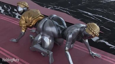 Lesbian Ballerina Twins Pleasure Themselves with Dildos in Intricate Choreography