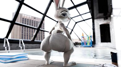 'Judy's Poolside Romp'