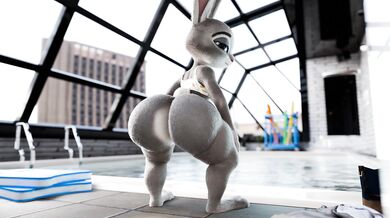 'Judy's Poolside Romp'