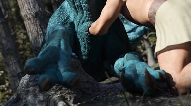 Jurassic Jerk-off: A Raptor's Raw Ride