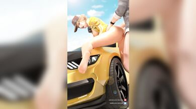 Sexy Cindy Gets Assfucked on Top of a Shiny Sports Car