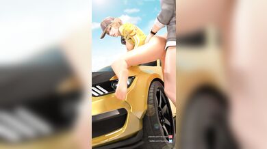 Sexy Cindy Gets Assfucked on Top of a Shiny Sports Car
