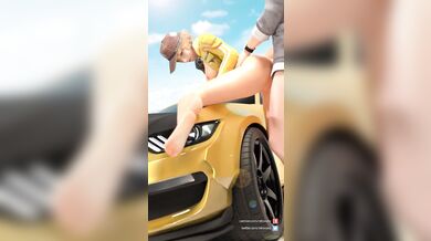 Sexy Cindy Gets Assfucked on Top of a Shiny Sports Car