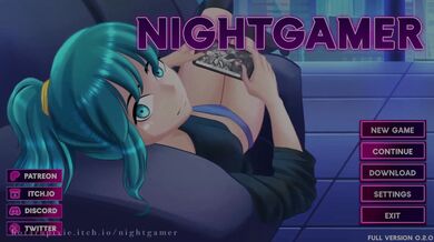 Horny Nightgamer Gets Naked in the Hot Summer Night