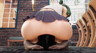 Stable Slut Gets Fucked by Big Horse Dick While Wearing a Skirt and Assless Chaps