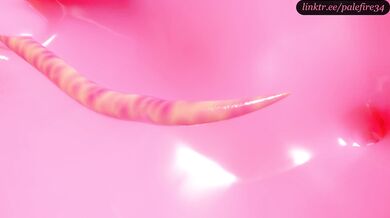 Aerith's pussy invaded by tentacles in x-ray vision