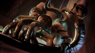 Tentacles Violating Lara Croft in 'Tentacle Show' [Gifdoozer]