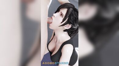 Tifa's Sweaty Workout Cumshot
