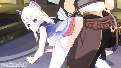 Doggy style with Aiden and Koko in the kitchen - a Hentai Romp!
