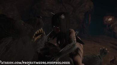 The Half-Blo*od's First Encounter: A Muddy Adventure with Animated Delights