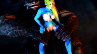 Hentai Porn: Samus Aran Gets Penetrated by a Demonic Entity in the Metroid Universe